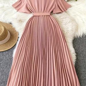 ELEGANT PINK V CROSS DRESS