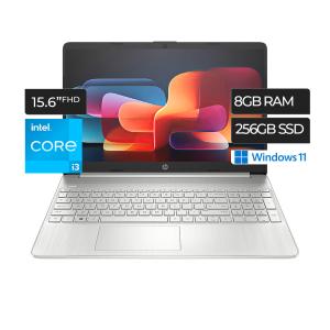 HP Notebook 15-dy5131wm (2022 Model) 15.6″ FHD Laptop, 12th Gen Intel Core i3-1215U, 8GB DDR4 RAM, 256GB M.2 SSD, Silver, Fingerprint Reader, Windows 11 Home