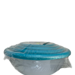 STERILITE 14069 8 Pc Covered Bowl Set, White & Blue