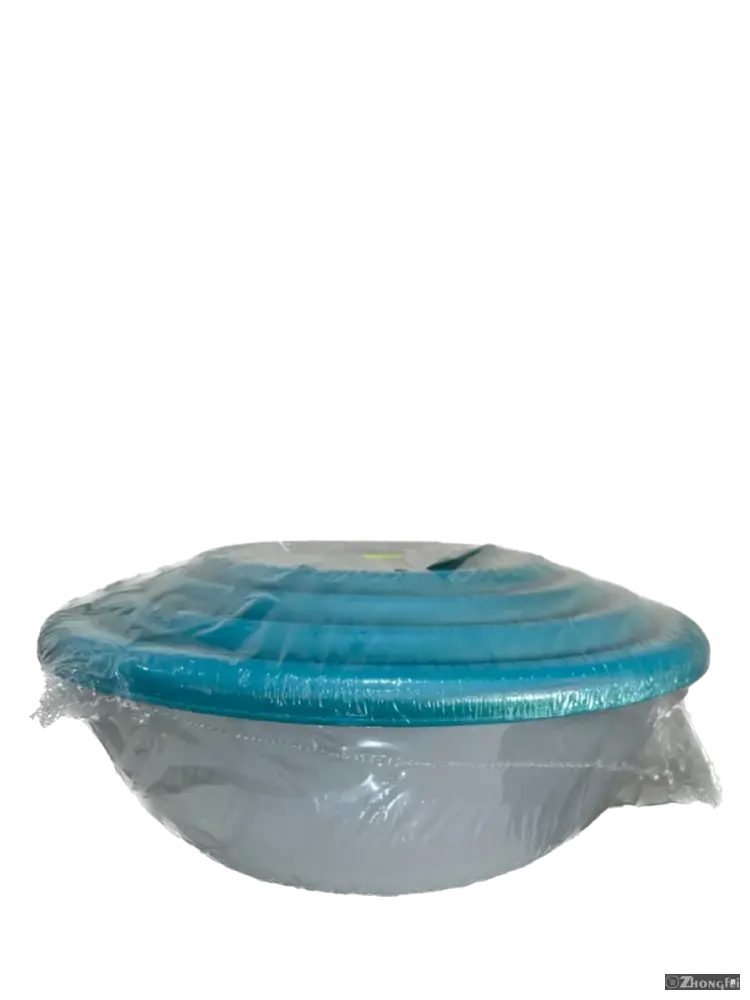 STERILITE 14069 8 Pc Covered Bowl Set, White & Blue
