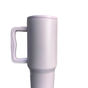 40oz Stainless Steel Double-Wall Vacuum Insulated Tumbler with Straw - White