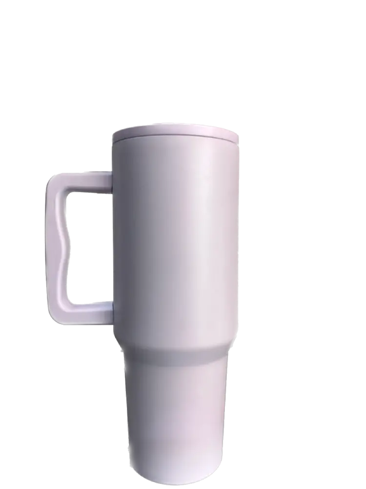 40oz Stainless Steel Double-Wall Vacuum Insulated Tumbler with Straw - White