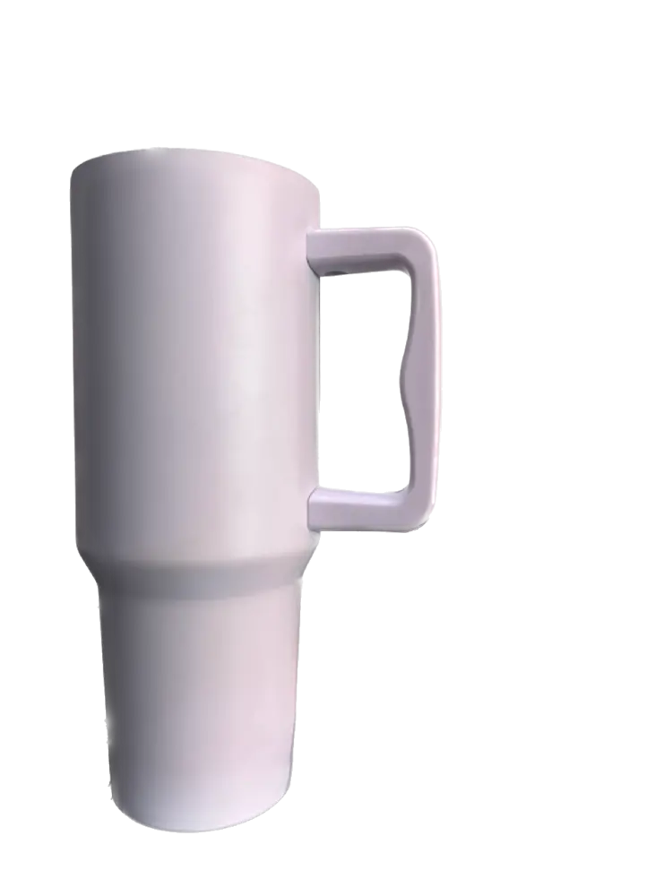 40oz Stainless Steel Double-Wall Vacuum Insulated Tumbler with Straw - White