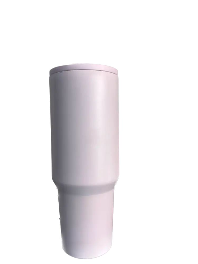 40oz Stainless Steel Double-Wall Vacuum Insulated Tumbler with Straw - White