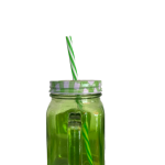 14OZ Colored Mug Sublimation Gradient Mason Jars With Handle Lids and Straw