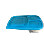 3pcs Reusable Meal Prep Containers, 4-Compartment To Go Bento Lunch Boxes, Stackable Divided Food Storage Containers for Work and Travel