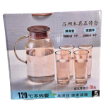 Home Colorful Cold Water Bottle Large Capacity High Borosilicate Glass Tea Set Cooler Teacups Water Cup Mugs