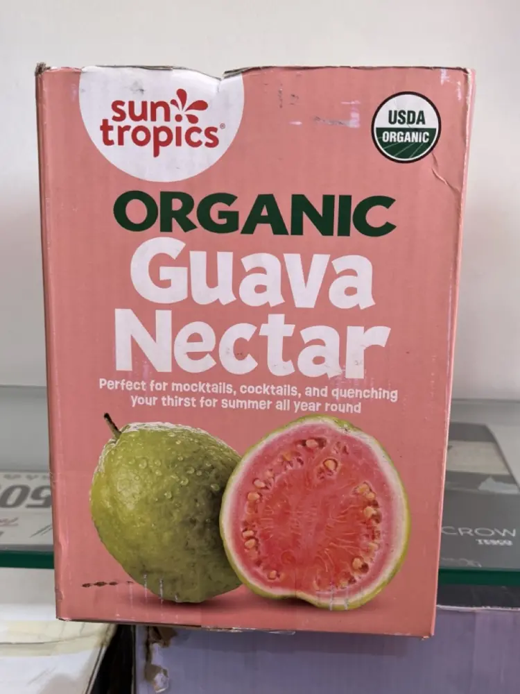 Organic Guava Nectar Juice 64 FL OZ Each, Made with Fruit Puree by Grown Right 8 pieces