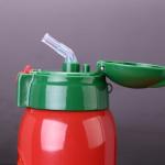 cartoon Thermos Cup Kids Thermo Mug soft silicone Straw Insulated Drink Water Bottle kart Vacuum Flask belt handle Tumbler (550ml)