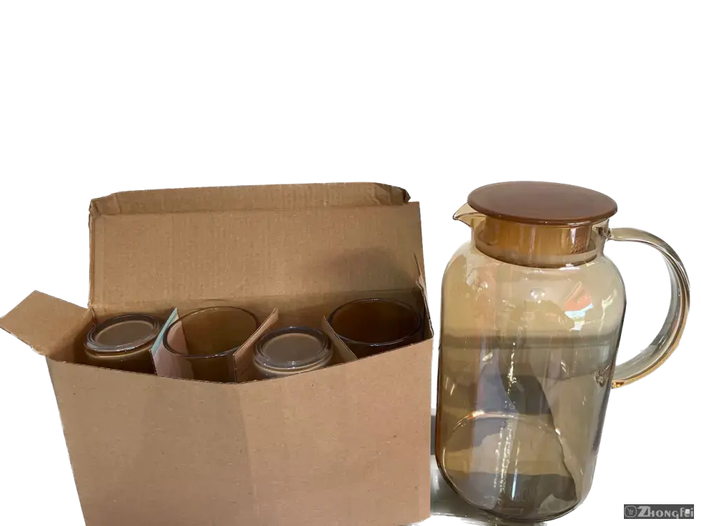 Home Colorful Cold Water Bottle Large Capacity High Borosilicate Glass Tea Set Cooler Teacups Water Cup Mugs