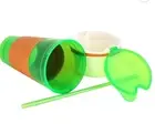 Greeen Snackeez Travel Cup with Straw, 16 oz - All-in-One Snacking Solution