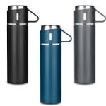 Thermos Flask, Stainless Steel Drinking Bottle, Keeps Hot and Cold for 10 Hours, Insulated Flask 500 ml with Leak-Proof Lid and Handle,