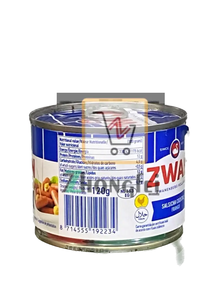 Zwan Zwanenberg Holland Salsicha Cocktail Frango 120g