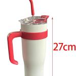 Insulated Sippy Cup, with Straw and Lid with Handle 40oz Capacity Travel Coffee Mug, for Hot and Cold Water Gift Decor.