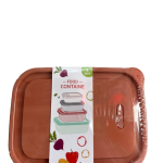 Pink Meal Prep Stackable Square Plastic Crisper High Heat Resistant Lids Food Containers Plastic Storage Box