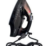 black Orvica steam iron.