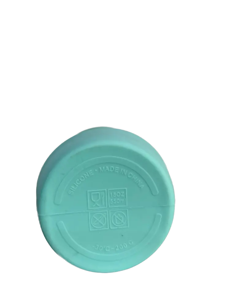 A collapsible silicone sports water bottle