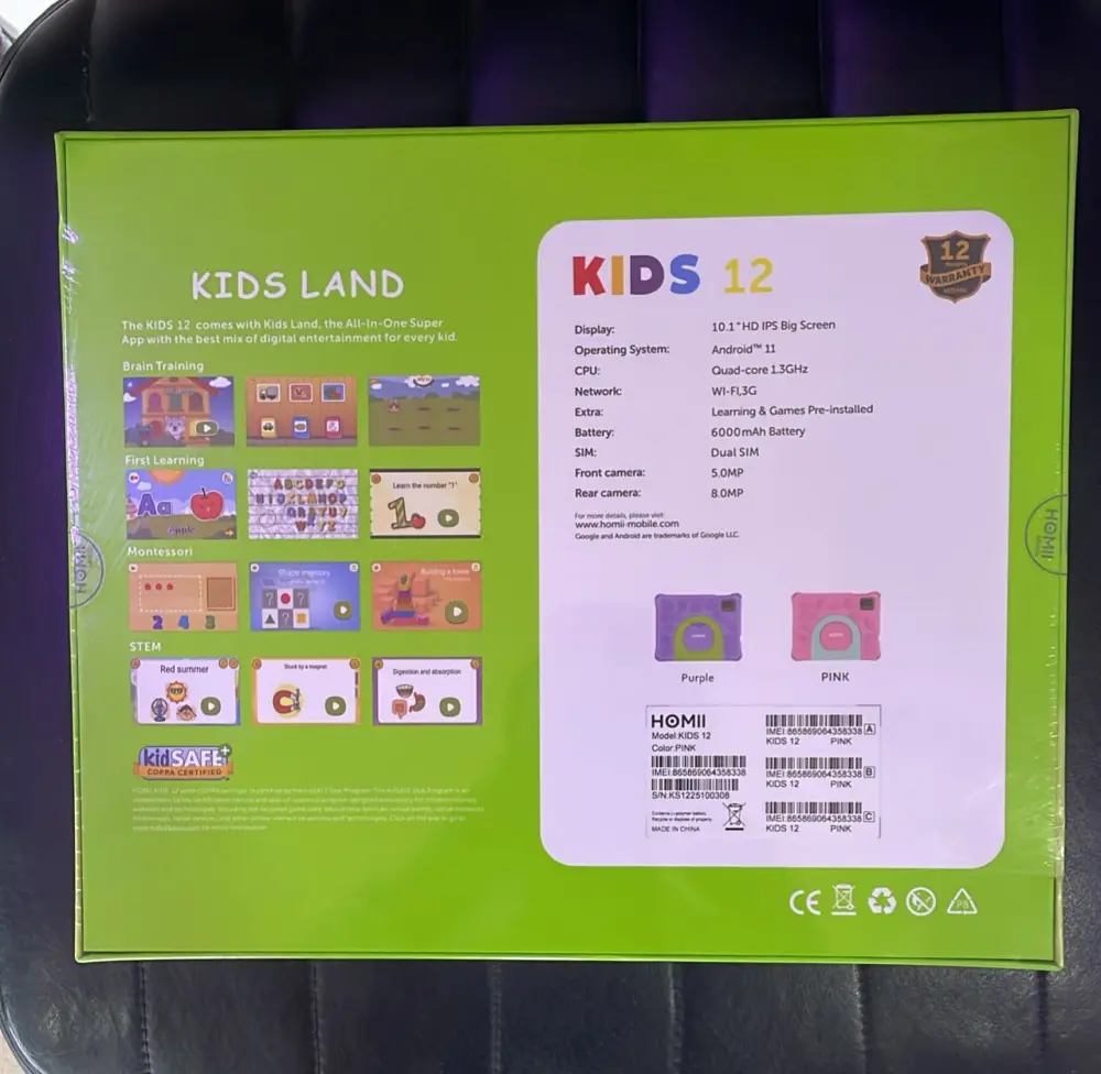 Homii kids 12 kids educational tablets