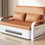 Sofa Bed, Sleeper 2 in 1 Pull Out Couch Bed with Storage Chaise for Living Room, with Pull Out Bed, Futon Folding Sofa Bed, Cozy Sofa Turns Bed, Linen Couch (Different colors 130 cm)