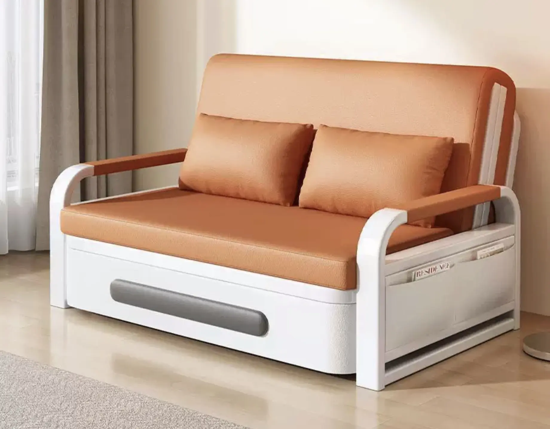 Sofa Bed, Sleeper 2 in 1 Pull Out Couch Bed with Storage Chaise for Living Room, with Pull Out Bed, Futon Folding Sofa Bed, Cozy Sofa Turns Bed, Linen Couch (Different colors 130 cm)