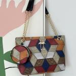 Large Capacity Mother's Bag 2024 New Bag Cross-Border Wholesale women's Bag set of Two shoulder Bags Printed Lace